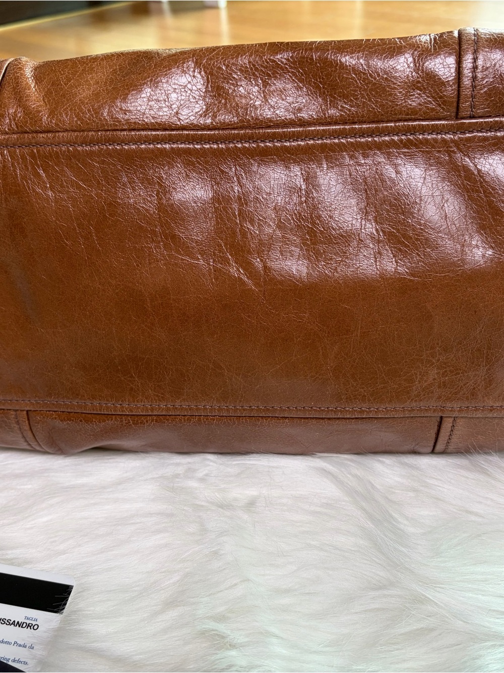 Prada Brown Leather Satchel with Gold Hardware - Picture 7 of 12